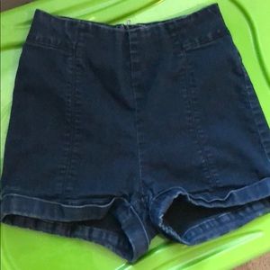 High waisted Denim shorts